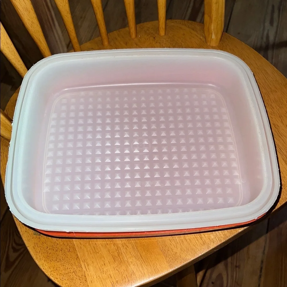 Tupperware Season-Serve Marinade Container Large Passion Red New BBQ Marinator
